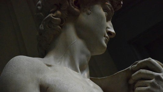 The statue of David by Michelangelo, an iconic left-handed artist known for his sculpting genius.