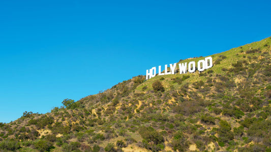 Iconic view of the Hollywood sign perched atop the hills, symbolizing the heart of the entertainment industry where famous left-handed actors shine.