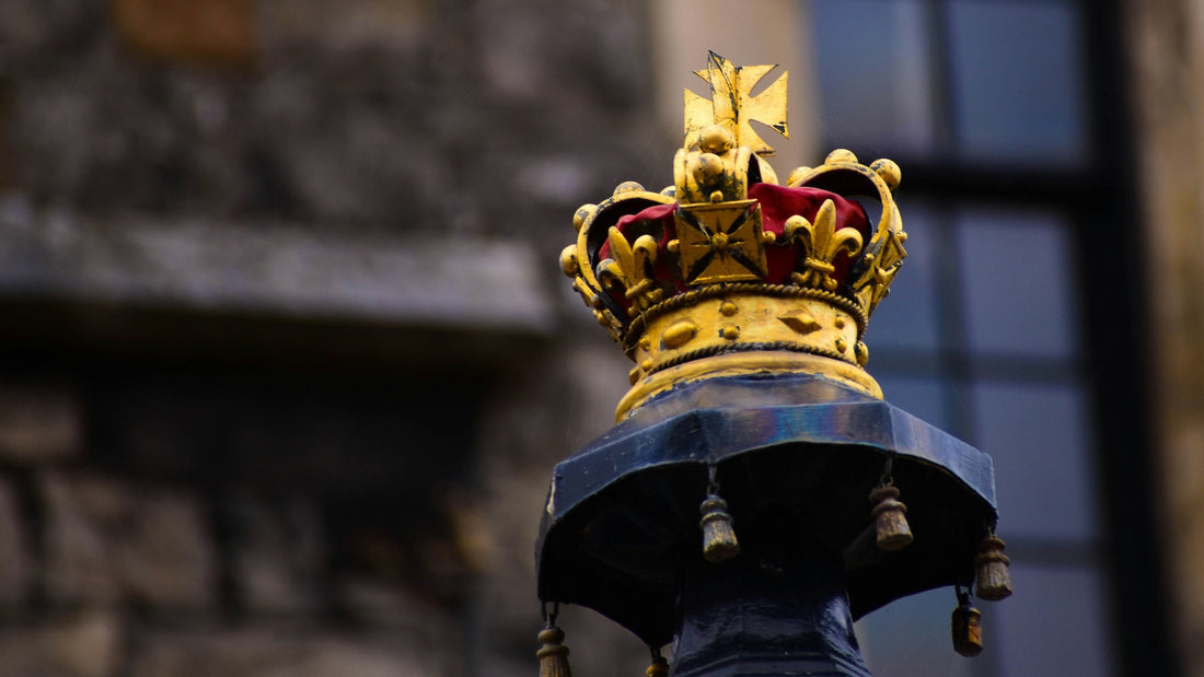 A crown representing the legacy and resilience of left-handed royals in history.